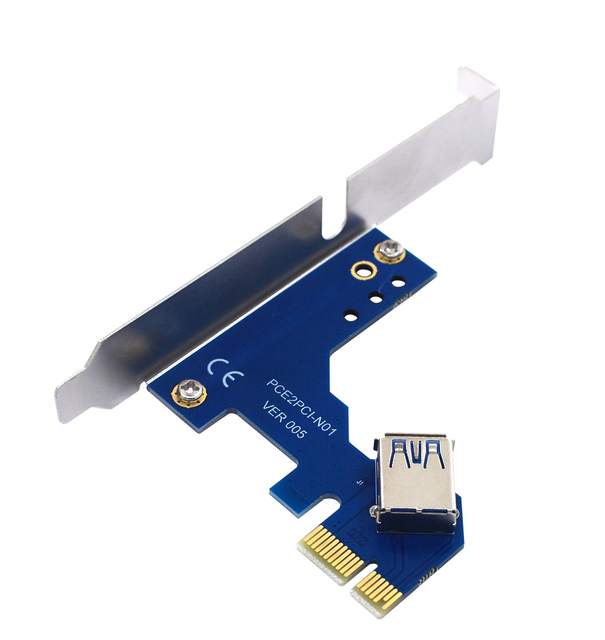 TISHRIC PCIe 1X do 4-portowych kart Riser USB 3.0 z zasilaniem SATA 15 pin + 6 pin - ASMedia - Wianko - 12