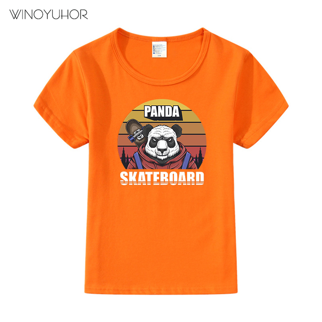 Koszulka Panda z fajnymi nadrukami dla chłopców - z krótkim rękawem, idealna na lato - Wianko - 11