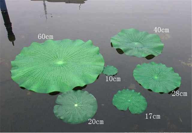 Sztuczny pływający liść lotosu EVA do dekoracji basenów, stawów, akwariów i ogrodów - Wianko - 4