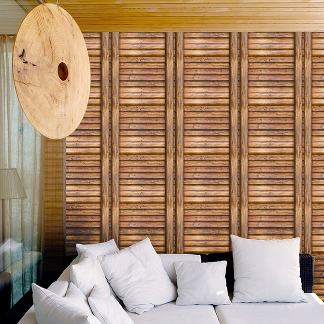 Retro deska drewniana SA-1016 o wymiarach 45cm x 100cm do salonu, sypialni, jadalni - element ubioru z klejem tapeta dekoracyjna - Wianko - 3