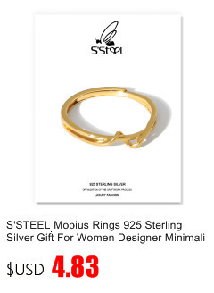 Pierścień S'STEEL z wydrążonym projektem, wykonany z srebra 925 dla kobiet - minimalizm i luksus w biżuterii ślubnej 2021 - Wianko - 31