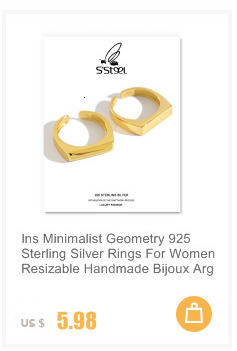 Pierścień S'STEEL z wydrążonym projektem, wykonany z srebra 925 dla kobiet - minimalizm i luksus w biżuterii ślubnej 2021 - Wianko - 5
