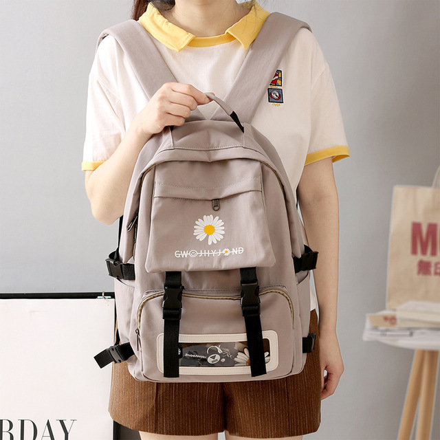 Damski plecak transparentny Beibaobao Fashion Bagpack wodoodporny z motywem kwiatów - Wianko - 4
