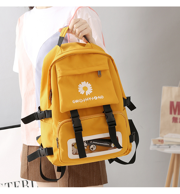 Damski plecak transparentny Beibaobao Fashion Bagpack wodoodporny z motywem kwiatów - Wianko - 13