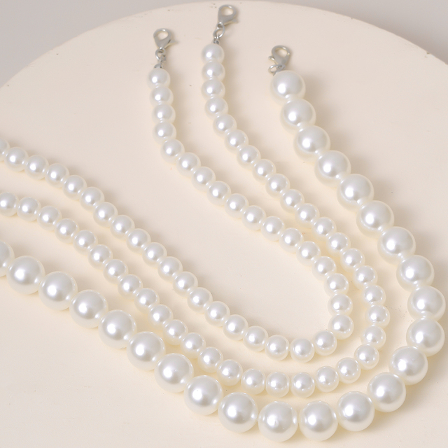 Krótki naszyjnik choker z imitacją perły, białe korale w wielu warstwach dla odważnych kobiet - Wianko - 5