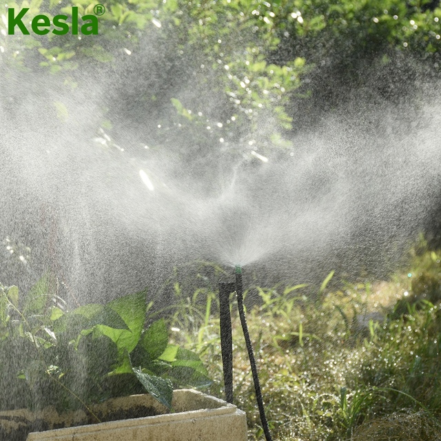 Spryskiwacz ogrodowy KESLA 50 sztuk, dysze mgły 360 stopni, 210MM stawka podlewanie, 4/7mm zraszacze nawadniające ogrody z mikrootworami, spraye - Wianko - 3