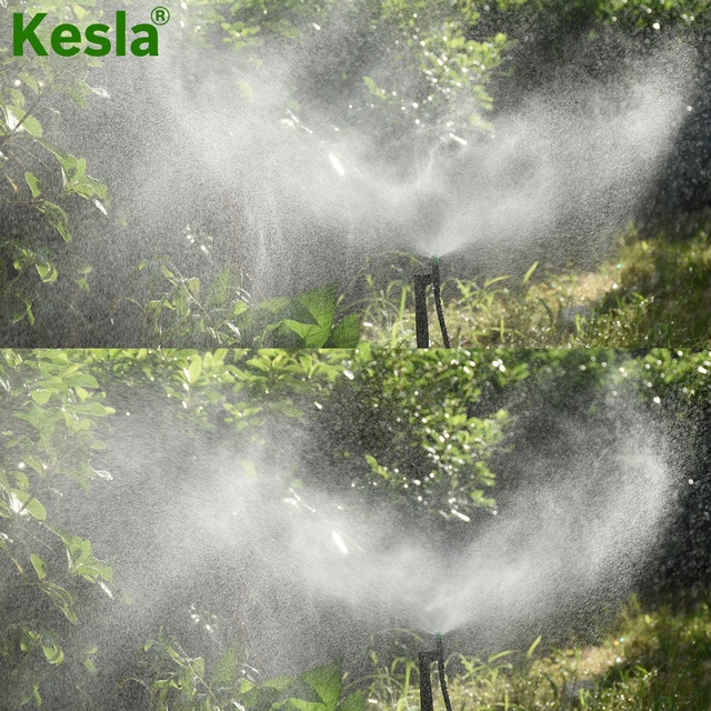 Spryskiwacz ogrodowy KESLA 50 sztuk, dysze mgły 360 stopni, 210MM stawka podlewanie, 4/7mm zraszacze nawadniające ogrody z mikrootworami, spraye - Wianko - 5