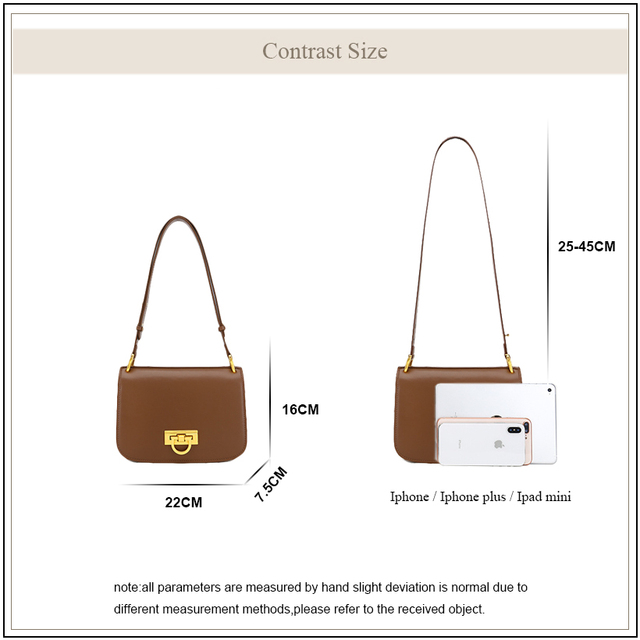 Nowa torba na ramię dla kobiet 2021 - AVRO's MODA, prawdziwa skóra, luksusowa, Messenger, siodło, klapowa - Wianko - 6