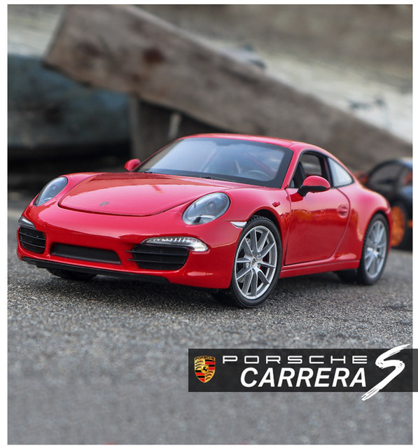 Samochód aluminiowy model Porsche 911 CARRERA S Welly 1:24 - symulacyjna dekoracja do kolekcji i prezentu dla chłopców - Wianko - 16