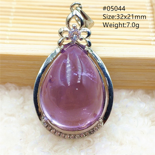 Prawdziwy naturalny fioletowy kamień ametrynowy wisiorek dla kobiet - Wianko - 57
