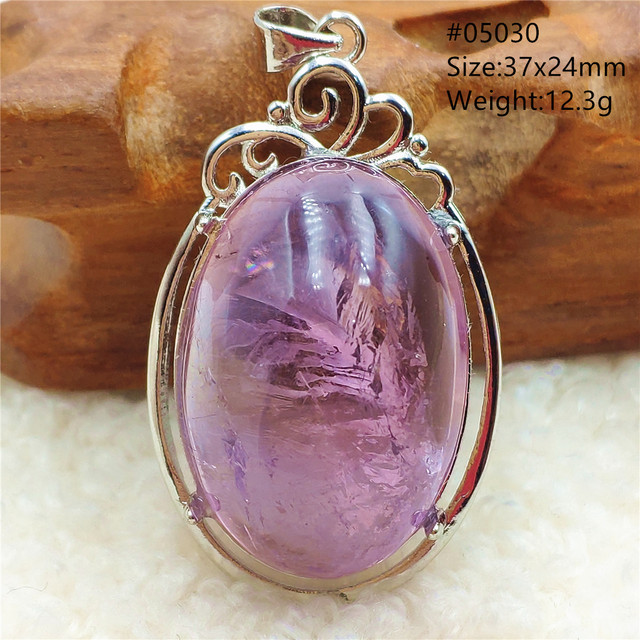 Prawdziwy naturalny fioletowy kamień ametrynowy wisiorek dla kobiet - Wianko - 29
