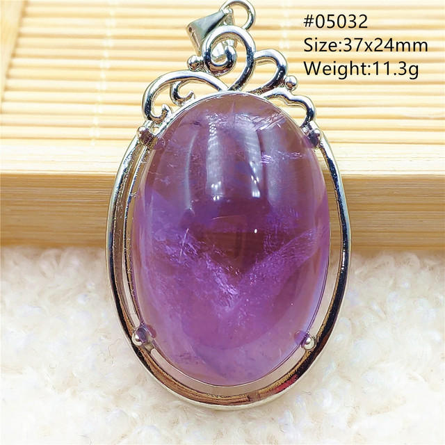 Prawdziwy naturalny fioletowy kamień ametrynowy wisiorek dla kobiet - Wianko - 33