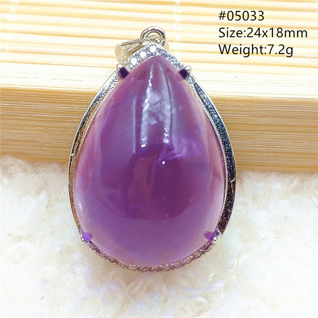 Prawdziwy naturalny fioletowy kamień ametrynowy wisiorek dla kobiet - Wianko - 35
