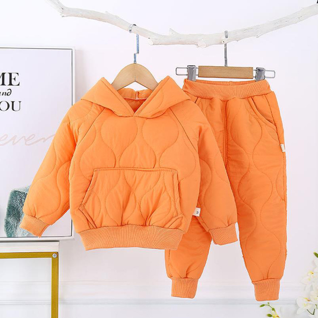 Jesienno-zimowe zestawy ubrań dla dzieci w wieku 1-5 lat: bawełniany płaszcz z kapturem i spodnie - Wianko - 10