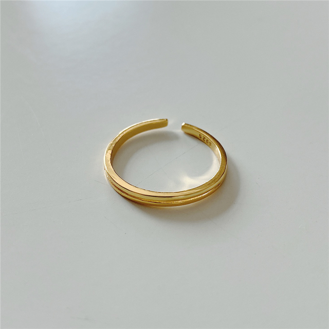 Pierścień falisty z cienkimi złotymi koralikami - minimalistyczny, oryginalny, wykonany z 100% srebra próby 925 - idealny prezent urodzinowy dla kobiet i nastolatek - Wianko - 29