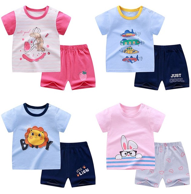 2021 zestaw dziecięcych strojów letnich dla dziewczyn 1-4 lat, markowa elegancja - T-shirt, szorty, 2 sztuki - Wianko - 3
