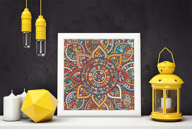 5D Mandala - diamentowa sztuka religijna do majsterkowania, medytacyjny haft, wystrój domu Wall Art - Wianko - 2