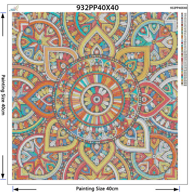 5D Mandala - diamentowa sztuka religijna do majsterkowania, medytacyjny haft, wystrój domu Wall Art - Wianko - 7