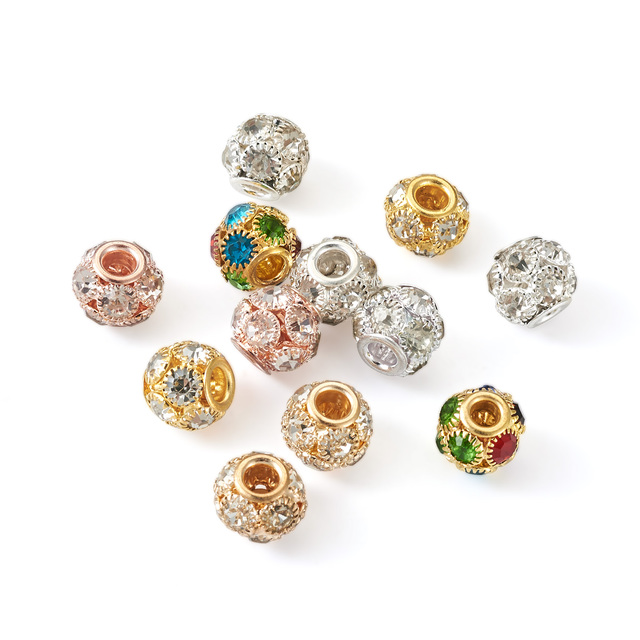 Mosiężne koraliki Rhinestone Crystal Rondelle, 30 sztuk/pudło, mieszane kolory, do tworzenia biżuterii - Wianko - 4