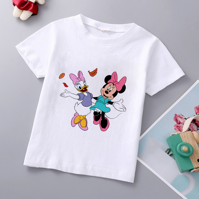 Koszula dziecieca Kubuś Puchatek Disney Minnie Mickey lato, krótki rękaw - Wianko - 11