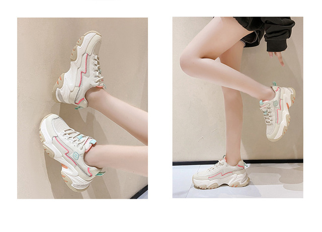 Trampki z gumową podeszwą dla kobiet - buty skórzane do biegania i codziennego chodzenia - Wianko - 6
