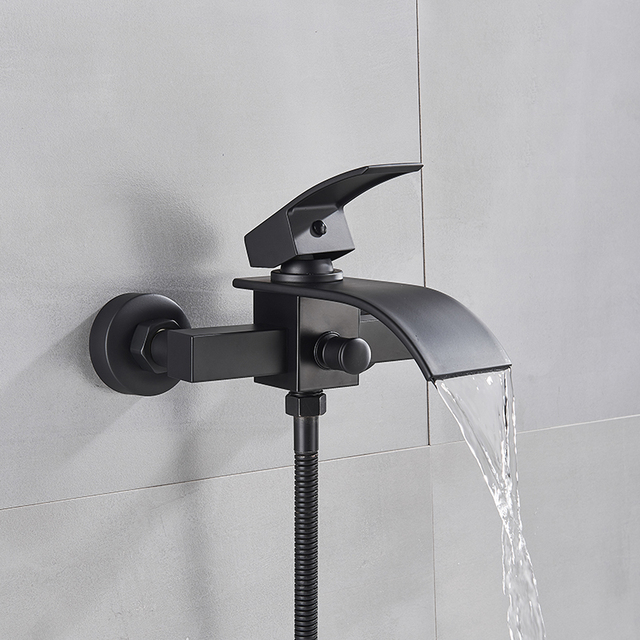 Kran prysznicowy Suguword ścienny z wylewką wodospadową i mieszaczem ciepłej i zimnej wody - bateria prysznicowa - Wianko - 2