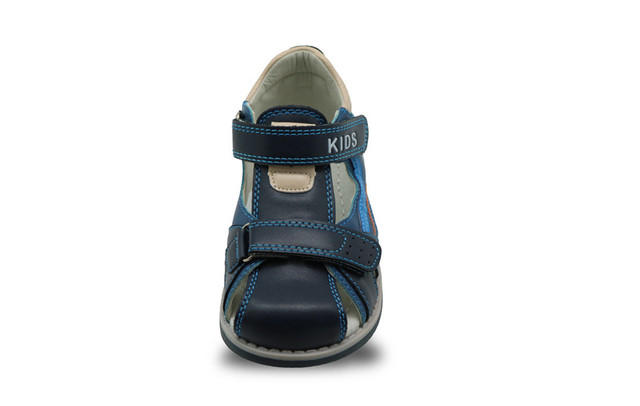 Dziecięce ortopedyczne sandały letnie dla chłopców – haczyk i pętla, zamknięty czubek, sportowe, PU skórzane - Wianko - 29
