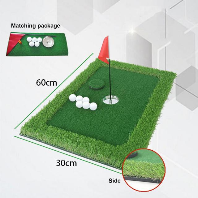 Zielony zestaw golfowy do gry w basenie - Golf pływający, piłka, tee, puchar, flaga, mata - Wianko - 9