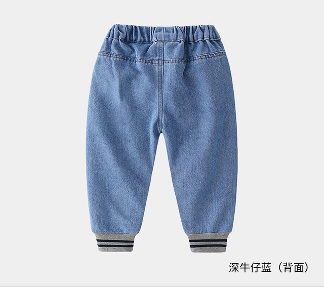 Wiosenno-jesienna dziecięca odzież długie spodnie dżinsowe elastyczne proste dla chłopców 2-10 lat - Wianko - 8