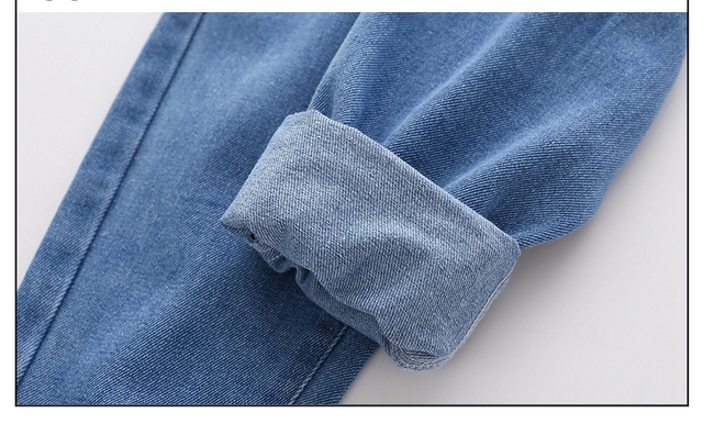 Wiosenno-jesienna dziecięca odzież długie spodnie dżinsowe elastyczne proste dla chłopców 2-10 lat - Wianko - 16