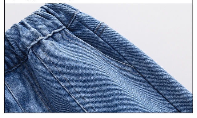 Wiosenno-jesienna dziecięca odzież długie spodnie dżinsowe elastyczne proste dla chłopców 2-10 lat - Wianko - 12