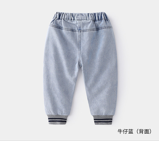 Wiosenno-jesienna dziecięca odzież długie spodnie dżinsowe elastyczne proste dla chłopców 2-10 lat - Wianko - 10