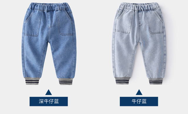 Wiosenno-jesienna dziecięca odzież długie spodnie dżinsowe elastyczne proste dla chłopców 2-10 lat - Wianko - 6