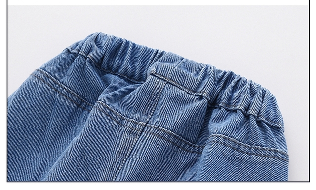 Wiosenno-jesienna dziecięca odzież długie spodnie dżinsowe elastyczne proste dla chłopców 2-10 lat - Wianko - 14