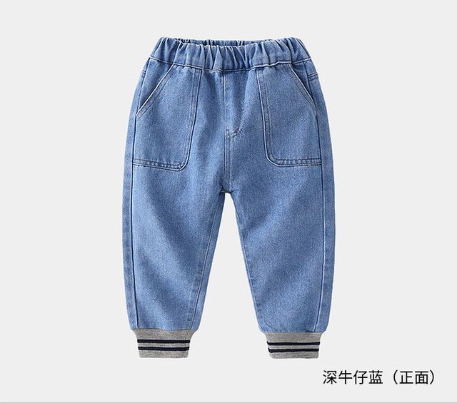Wiosenno-jesienna dziecięca odzież długie spodnie dżinsowe elastyczne proste dla chłopców 2-10 lat - Wianko - 7