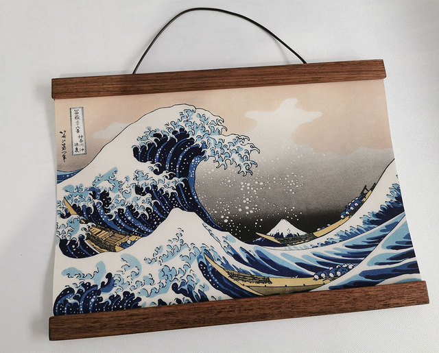 Samurajski plakat zdjęcia w stylu japońskim do dekoracji salonu - malarstwo ścienne sztuka z litego drewna - Wianko - 2