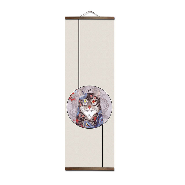 Samurajski plakat zdjęcia w stylu japońskim do dekoracji salonu - malarstwo ścienne sztuka z litego drewna - Wianko - 11