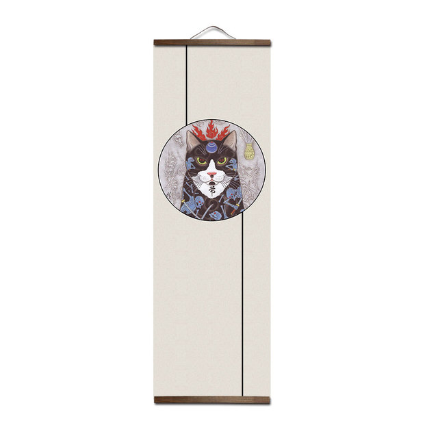 Samurajski plakat zdjęcia w stylu japońskim do dekoracji salonu - malarstwo ścienne sztuka z litego drewna - Wianko - 10