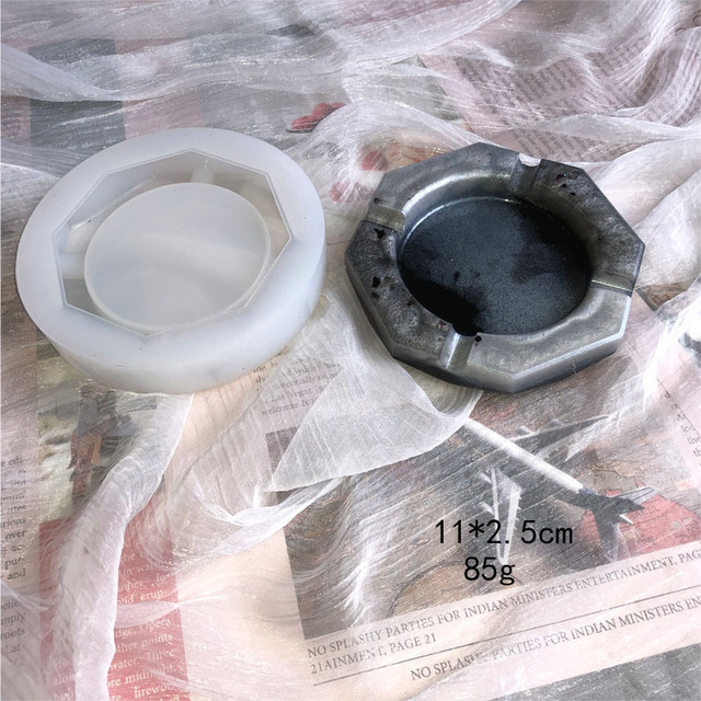 Popielniczka z epoksydowej formy żywicy w kształcie serca - Kwadratowy DIY kryształowy dekoracyjny przedmiot do wnętrz - Wianko - 12