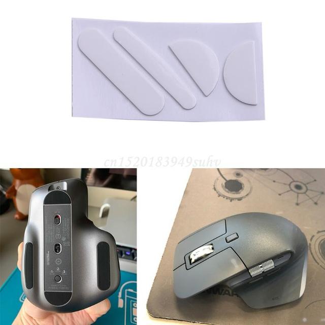 Naklejki pad na łyżwy dla myszy Logitech MX Master 3 - zestaw 1 nóżka, zaokrąglone ślizgi, zakrzywione krawędzie - Wianko - 2