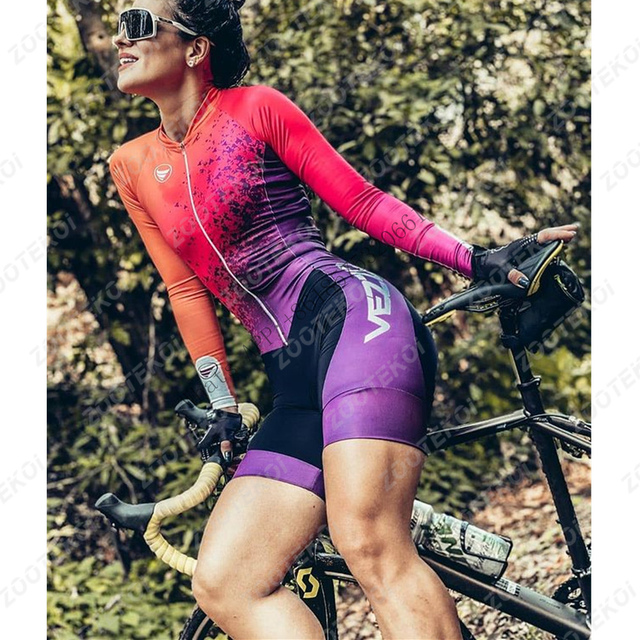 VEZZO kombinezon Triathlon damski długie rękawy rowerowy MTB - Macaquinho Ciclismo Feminino - Wianko - 29