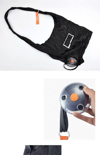Kreatywna, przenośna torba damska na zakupy - okrągła tarcza, składana, wodoodporna, jedno ramię, nylonowa plastikowa pojemność - Wianko - 10