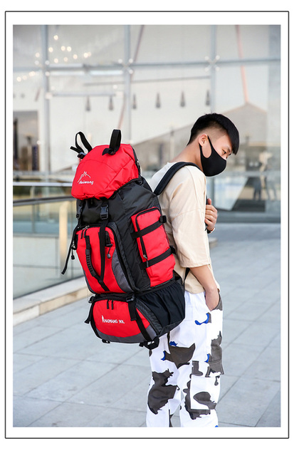 Wodoodporny plecak do wspinaczki podróżniczej - 90L, dużej pojemności, dla mężczyzn i kobiet (XA342Y) - Wianko - 17