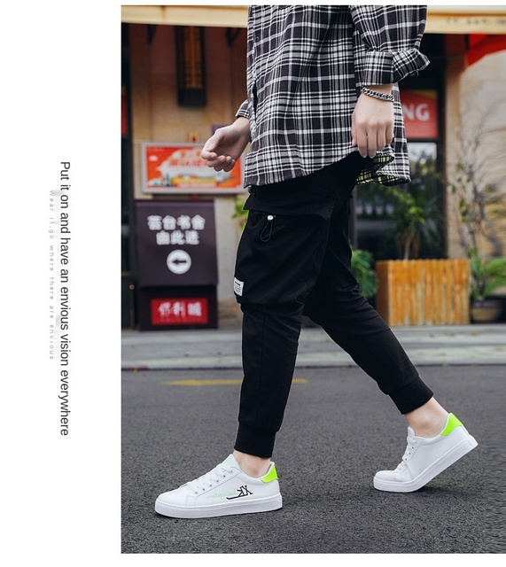 Białe buty sportowe męskie trampki luksusowej marki - skórzane buty Chaussure Homme Zapatillas - Wianko - 7