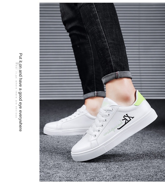 Białe buty sportowe męskie trampki luksusowej marki - skórzane buty Chaussure Homme Zapatillas - Wianko - 10