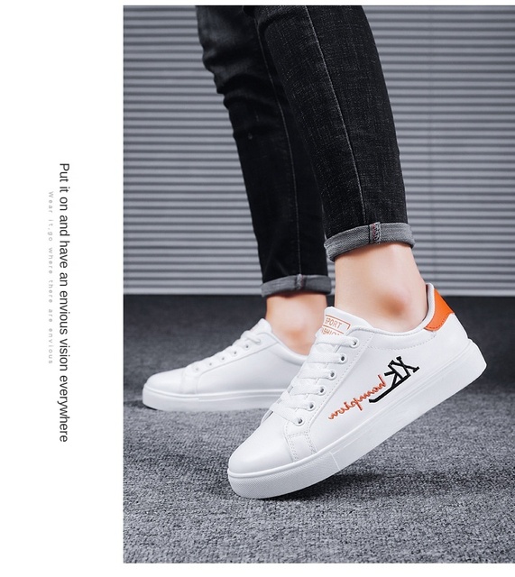 Białe buty sportowe męskie trampki luksusowej marki - skórzane buty Chaussure Homme Zapatillas - Wianko - 15