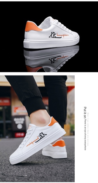 Białe buty sportowe męskie trampki luksusowej marki - skórzane buty Chaussure Homme Zapatillas - Wianko - 13