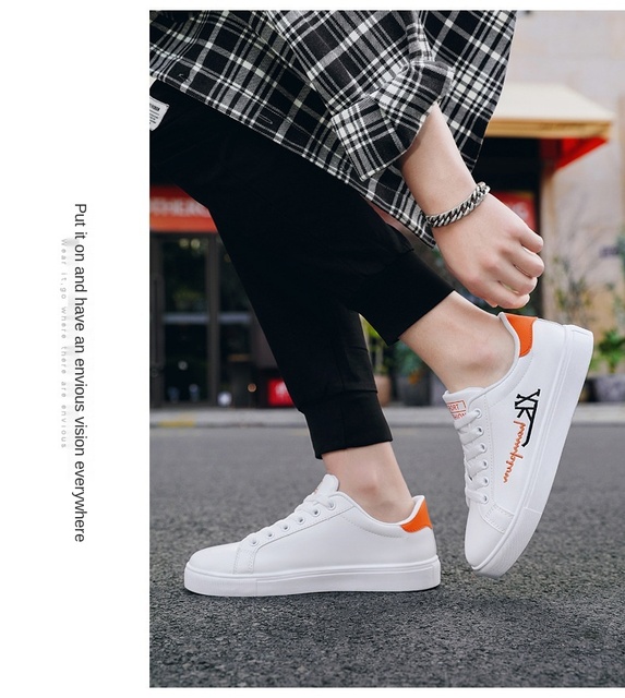 Białe buty sportowe męskie trampki luksusowej marki - skórzane buty Chaussure Homme Zapatillas - Wianko - 12