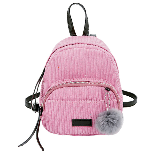 Plecak damska torba podróżna Hairball sztruksowa Mini Mochila dla nastoletnich dziewcząt na ramię - Wianko - 6