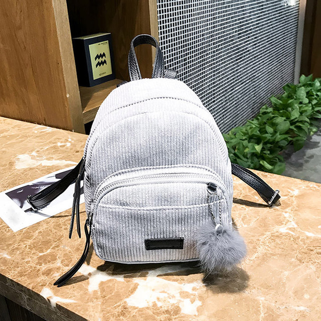 Plecak damska torba podróżna Hairball sztruksowa Mini Mochila dla nastoletnich dziewcząt na ramię - Wianko - 14